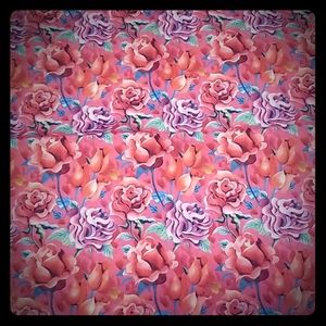 Recycled/Organic Material Rose Print Hair Scarf